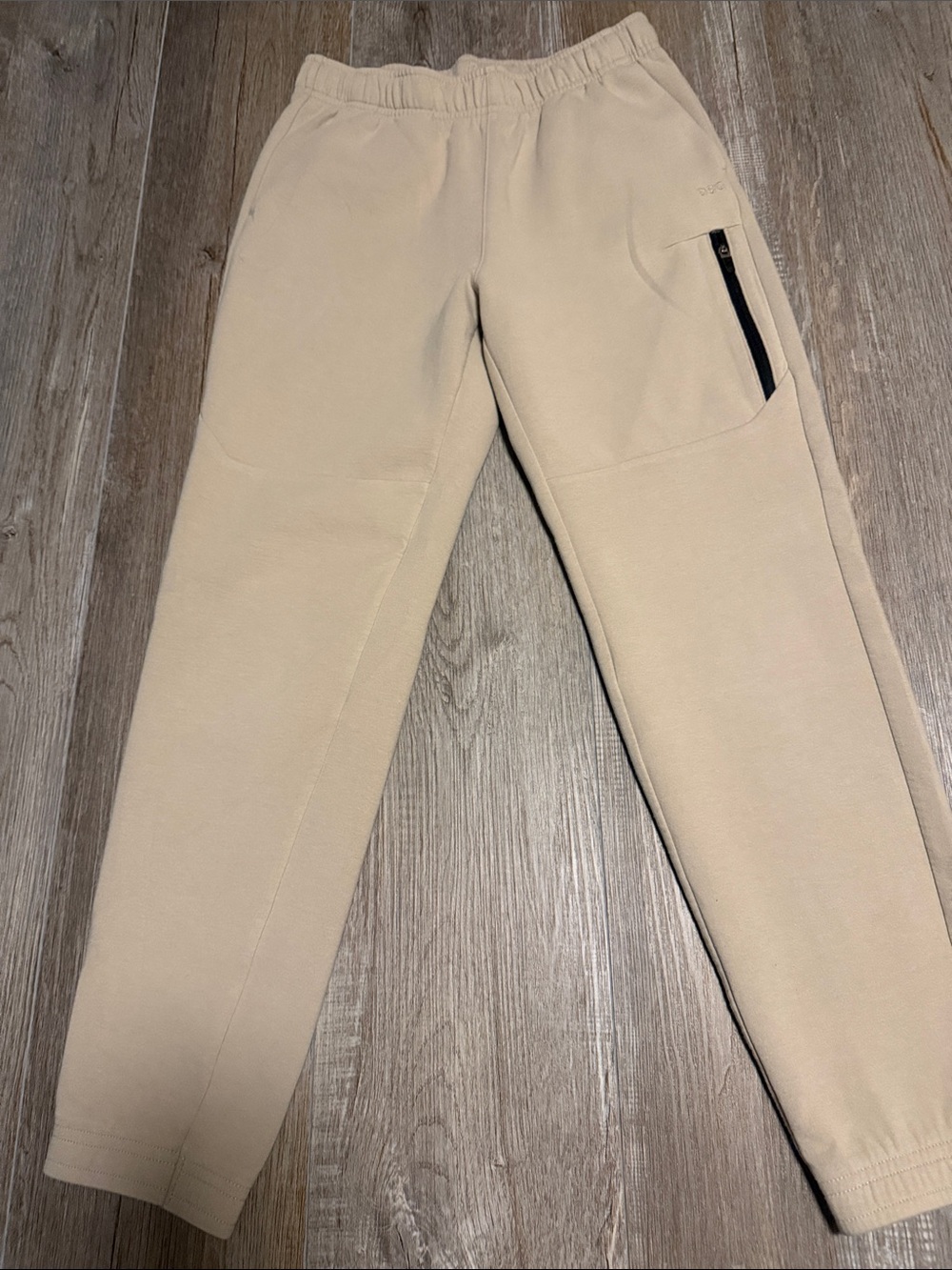 DSG Neutral Beige Jogger Pants with Side Zip Pocket